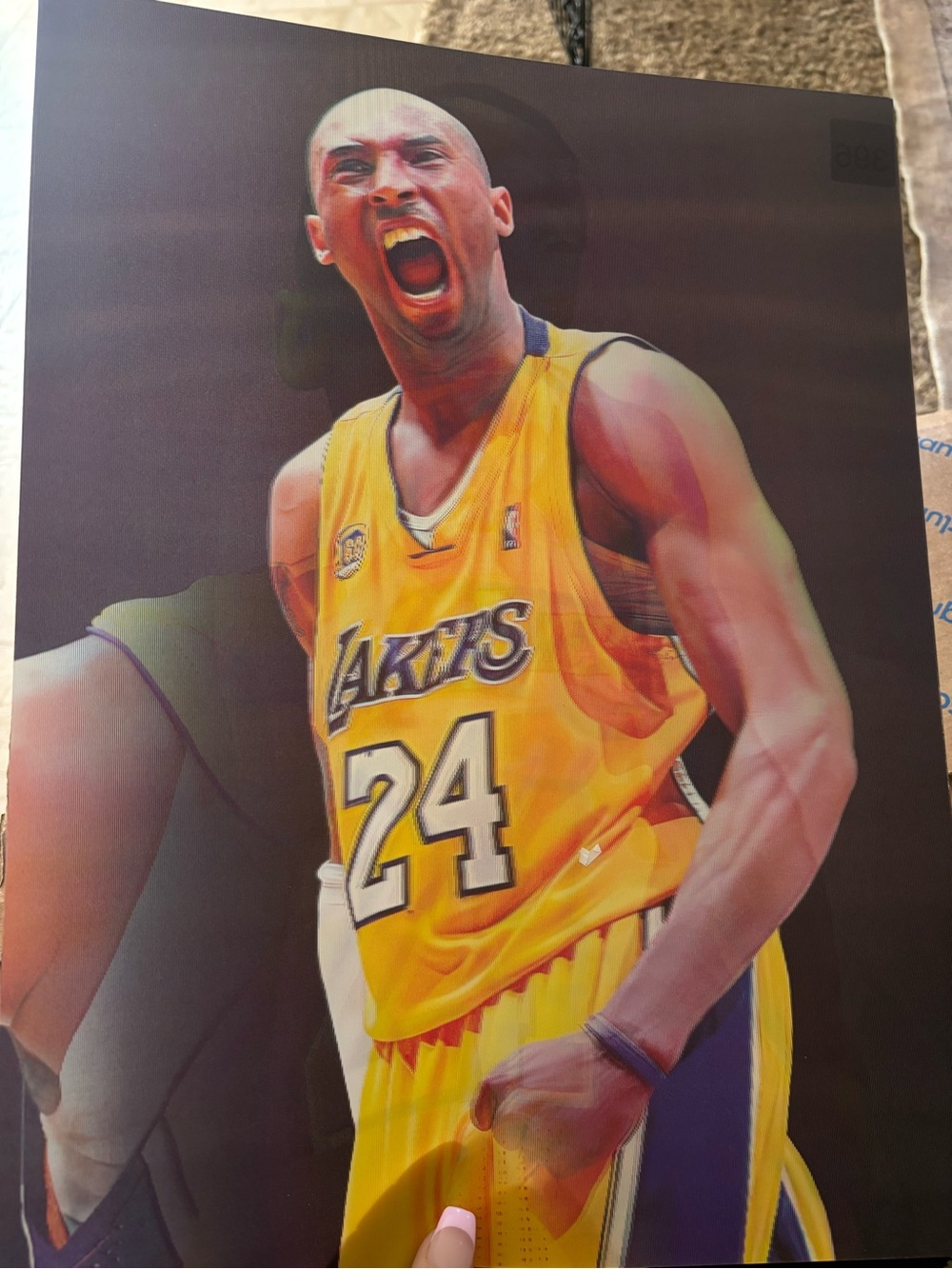 Los Angeles Lakers Yellow Basketball Jersey Art Print - Home Art